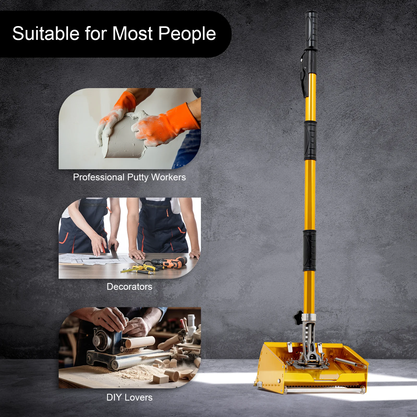 Hand Putty Finishing Trowel, Drywall Flat Finishing Box Tool, Putty Smoother, 26.5cm House Walls or Ceilings Decorating