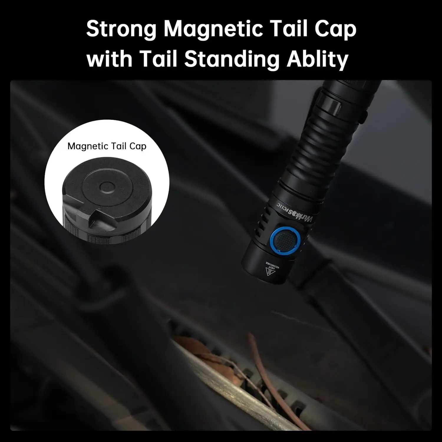 Wurkkos FC11C 519A USB-C Rechargeable EDC 18650 Flashlight Max Output 1200 LM IP68 Waterproof Magnetic Tail Hiking Travel Torch