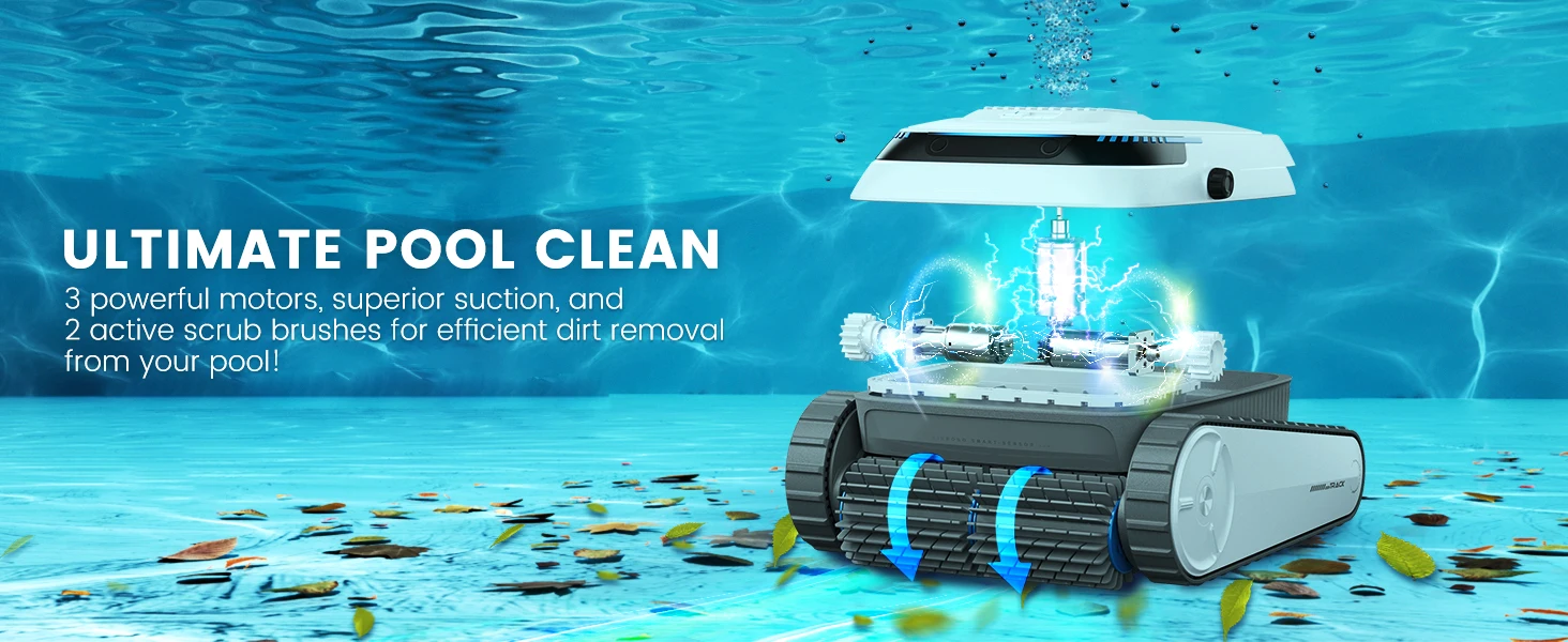 AIRROBO PC10 Pool Vacuum for Inground Pools, Smart Navigation Pool Cleaner Robot, Wall Climbing Pool Cleaner,120 Min Run Time