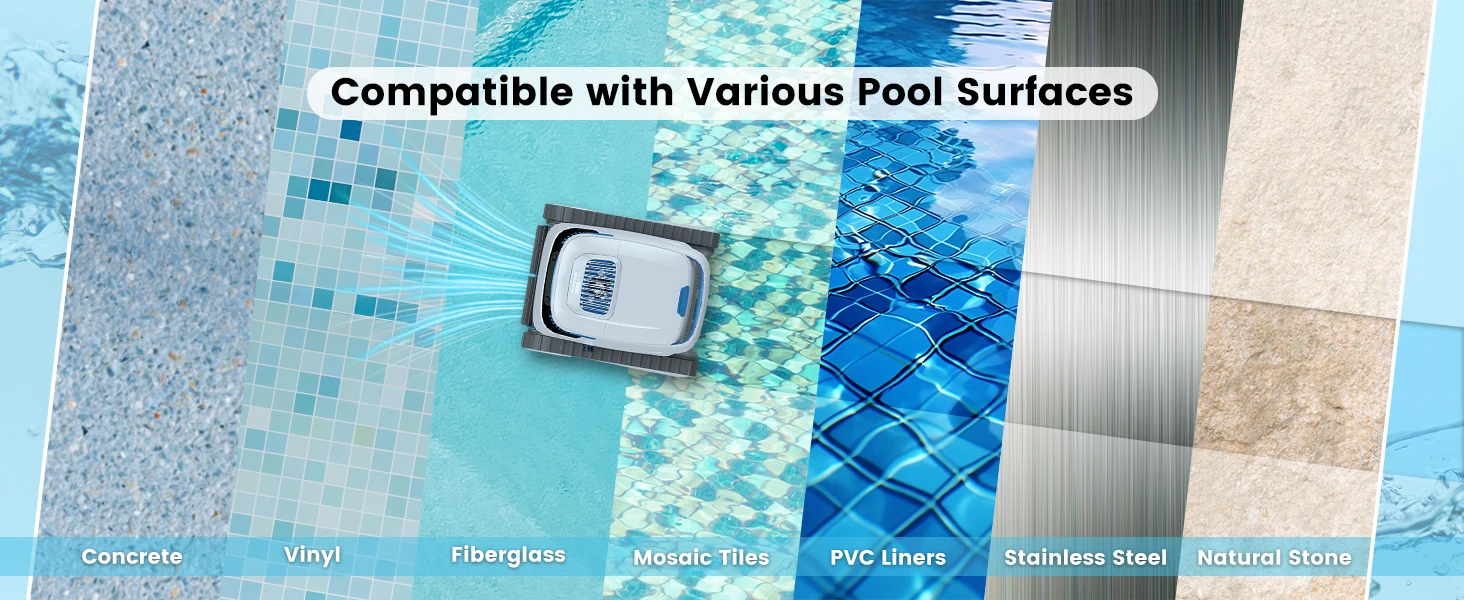 AIRROBO PC10 Pool Vacuum for Inground Pools, Smart Navigation Pool Cleaner Robot, Wall Climbing Pool Cleaner,120 Min Run Time