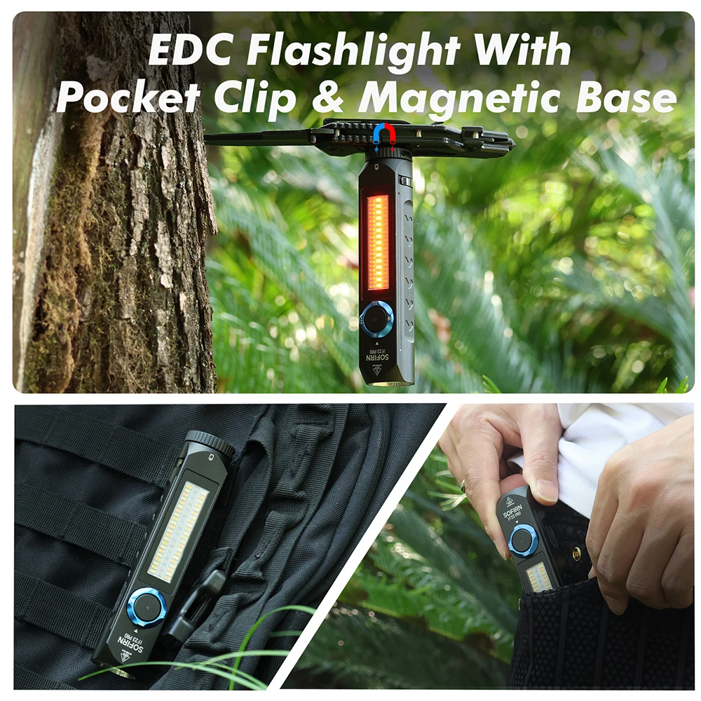 Sofirn IF23 PRO RGB Light 5000lm XHP70B Powerful LED Flashlight 21700 5V 3A USB C Rechargeable Torch with Magnetic