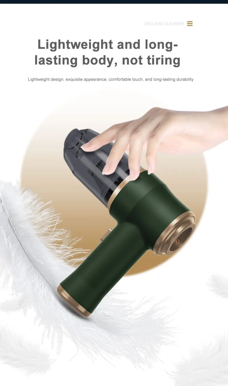 High Power Car Blower Vacuum, 2-in-1 Strong Suction & Blowing, Portable for Auto/Home Cleaning, Dust Removal from Seat/Mat/Trunk