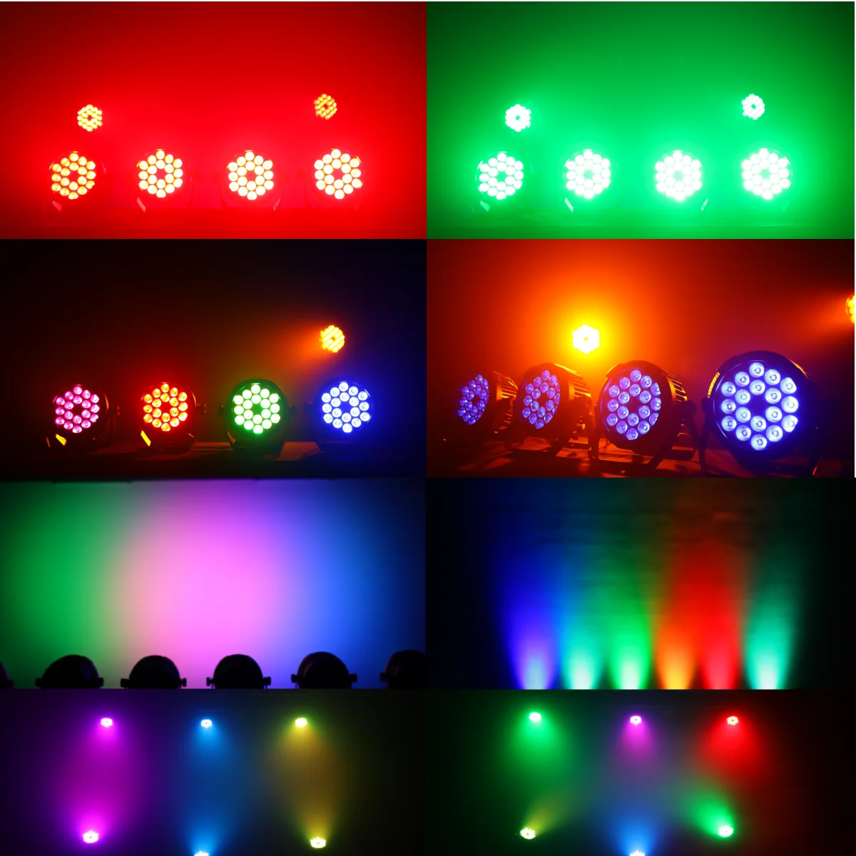 2X IP65 Waterproof Stage Effect Aluminum Led Par 18x18W RGBWA UV 6in1 DMX512 Outdoor Down Light DJ Equipment Disco Wash No Noise