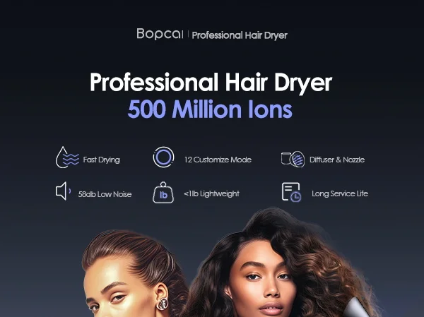 Electric High Speed Hair Dryer 120000RPM Brushless Negative Ions Blow Dryer 1600W Super Powerful Wind Lownoise Salon HairDryer