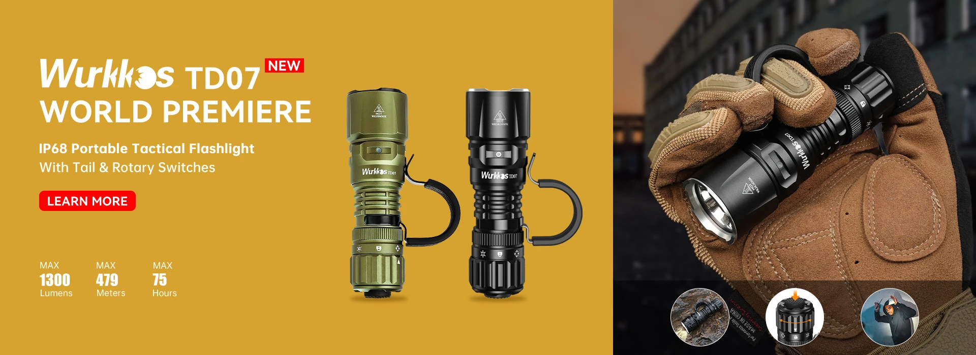 Wurkkos CL01 Camping Lantern 550LM Rechargeable LED Flashlight Waterproof EDC Work Light RGB Torch Power Bank Mini Magnetic Lamp