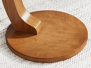 Round End/Side Table, Wooden C-Shaped End Table, Mid-Century End Table, Boho Side Table for Living Room & Bedroom