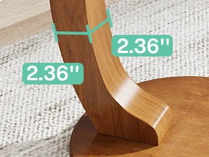 Round End/Side Table, Wooden C-Shaped End Table, Mid-Century End Table, Boho Side Table for Living Room & Bedroom