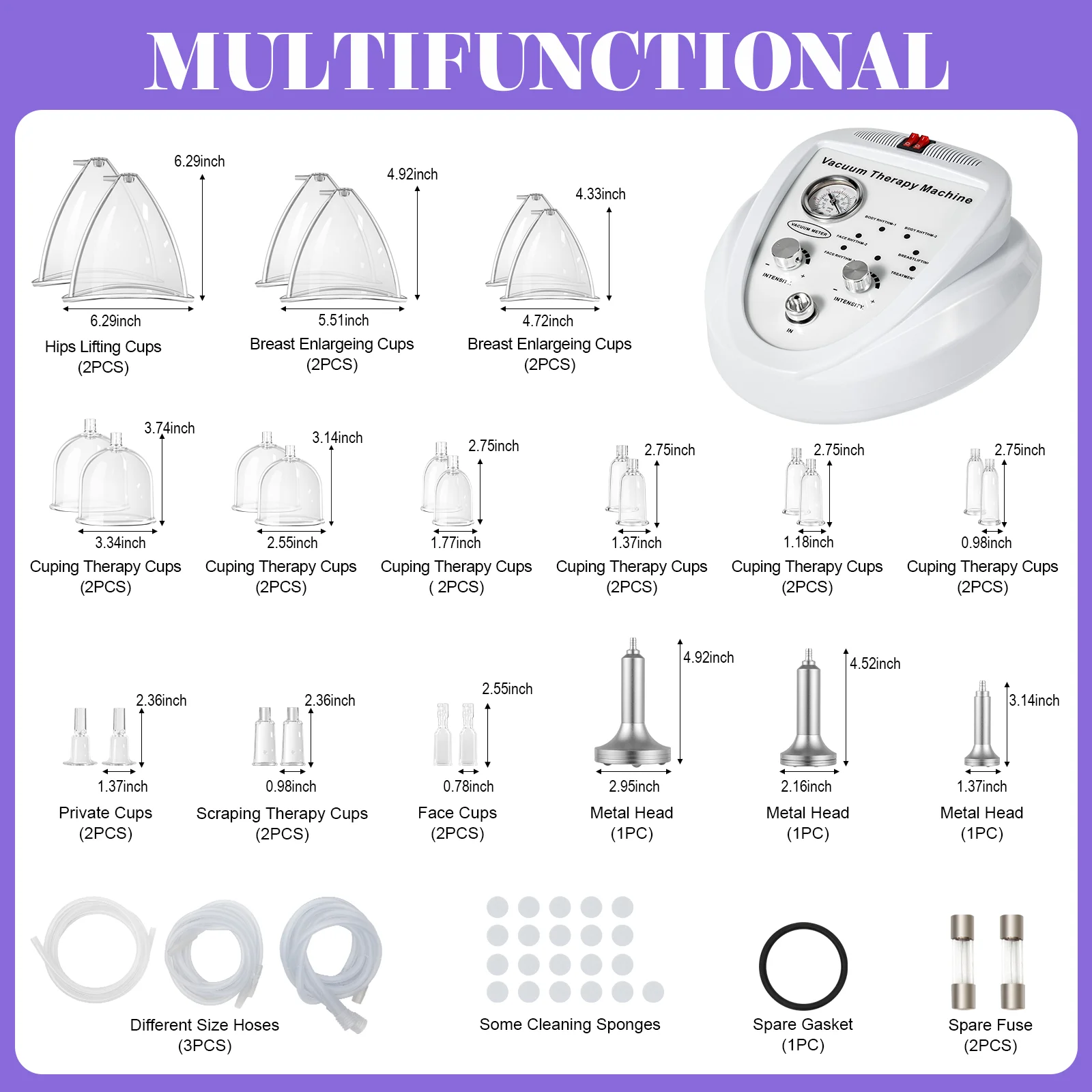 Electric Vacuum Pump Massage Breast Massager Enlargement & Butt Lifting Body Shaping for Beauty Salons, Hospitals, Spas