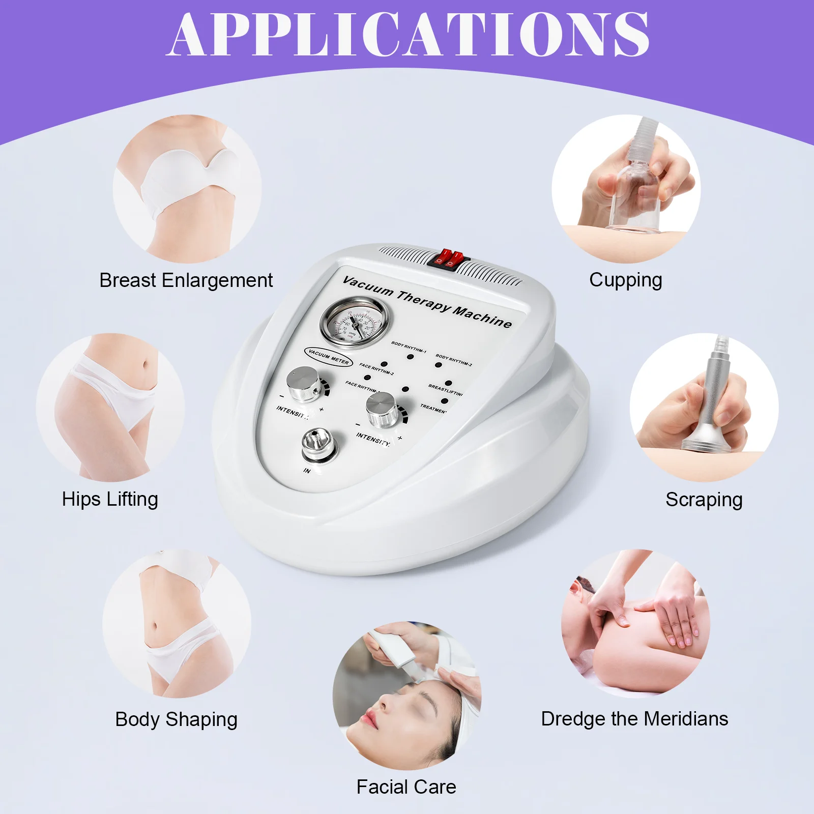 Electric Vacuum Pump Massage Breast Massager Enlargement & Butt Lifting Body Shaping for Beauty Salons, Hospitals, Spas