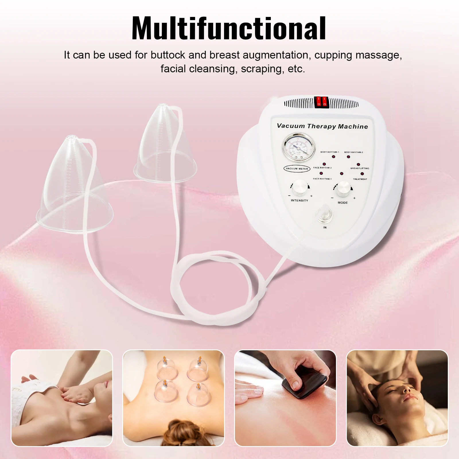 Electric Vacuum Pump Massage Breast Massager Enlargement & Butt Lifting Body Shaping for Beauty Salons, Hospitals, Spas