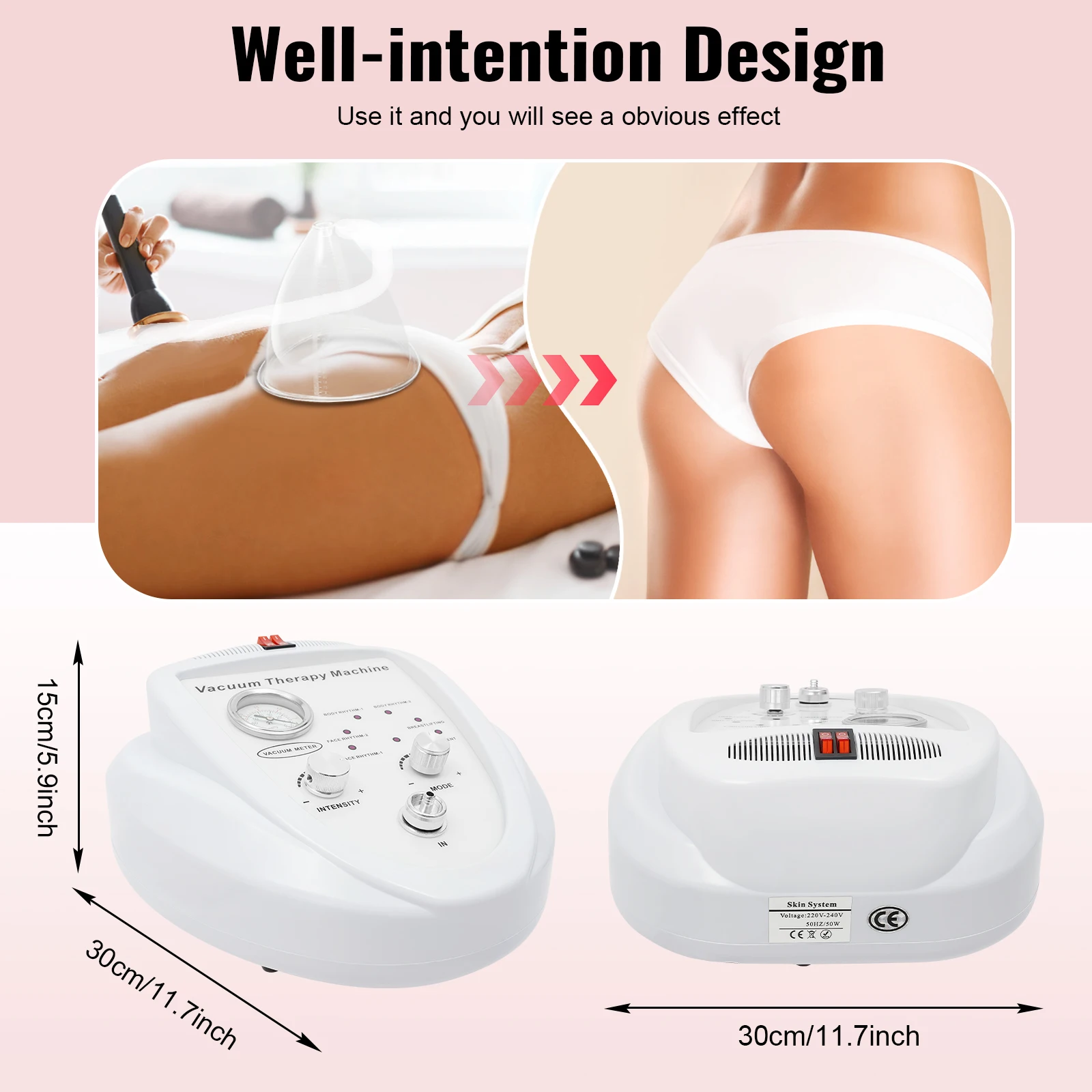 Electric Vacuum Pump Massage Breast Massager Enlargement & Butt Lifting Body Shaping for Beauty Salons, Hospitals, Spas
