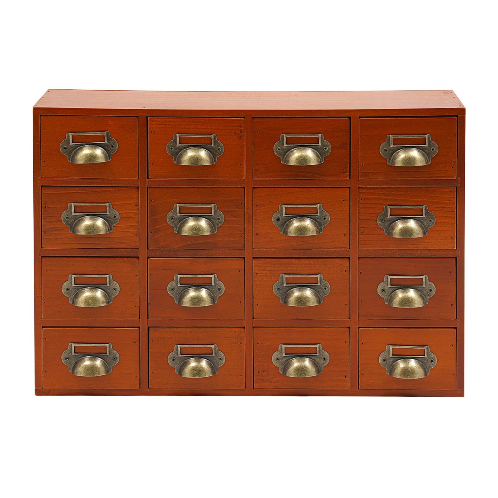 16 Drawers Storage Cabinet,, Apothecary Chests and Cabinets, Herb Storage Box, Wooden Desk Drawer Organizer