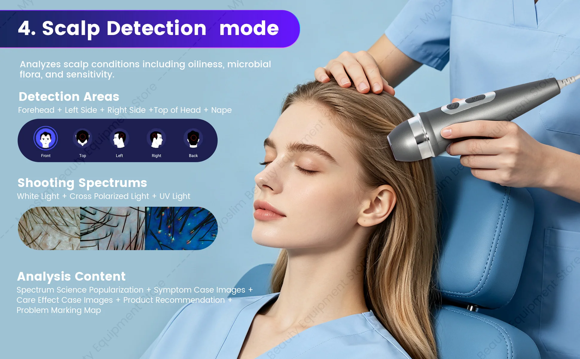 X3 Prro Skin Analyzer Machine 15.6 Inch 3D Facial AI Skin Care Scanner Hair Analysis 8 Light Spectrum for Business Beauty Care
