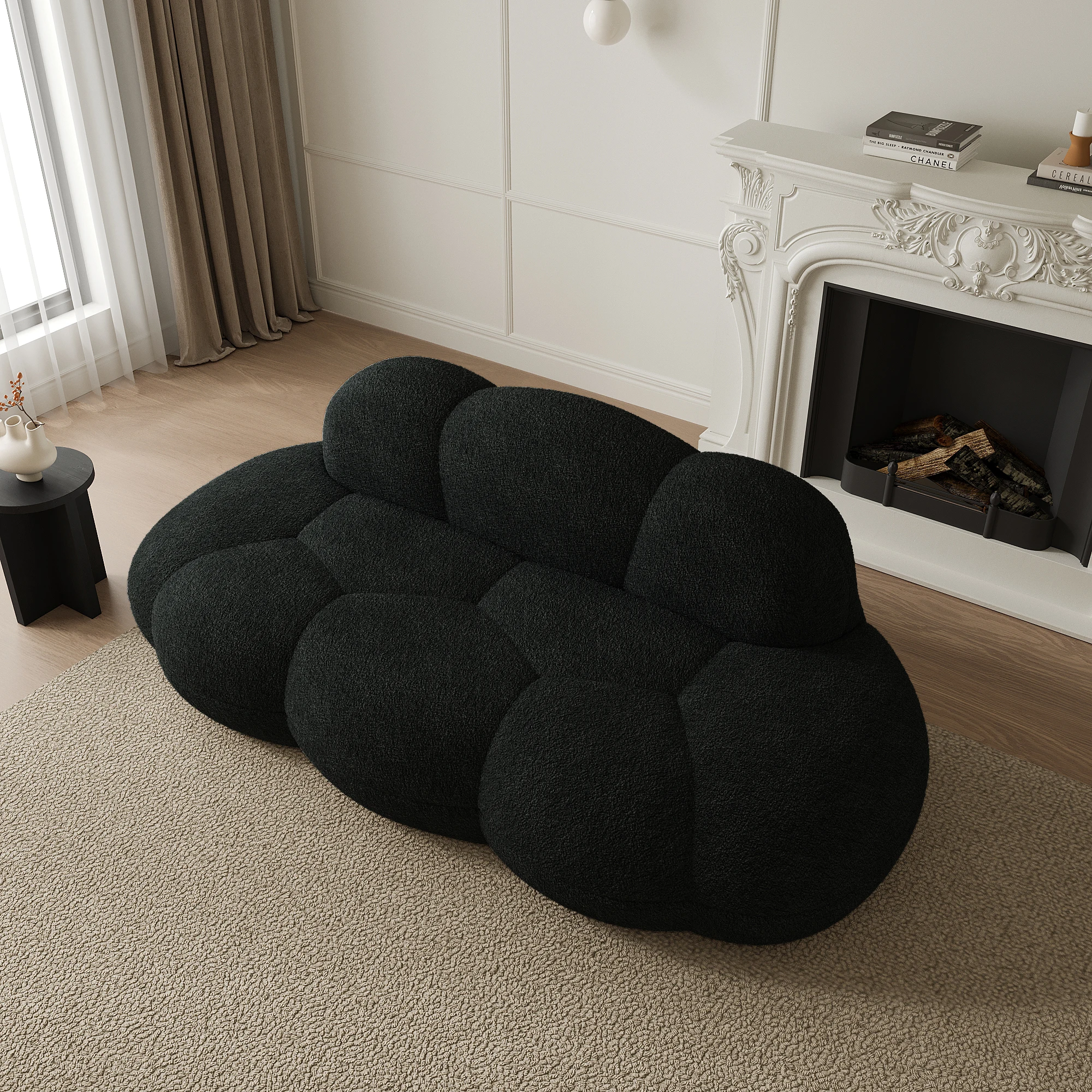 Sdorens Modern Cloud Shaped Couches for Living Room Comfy Upholstered Cloud Shaped Leisure Sofa Couch for Bedroom Apartment