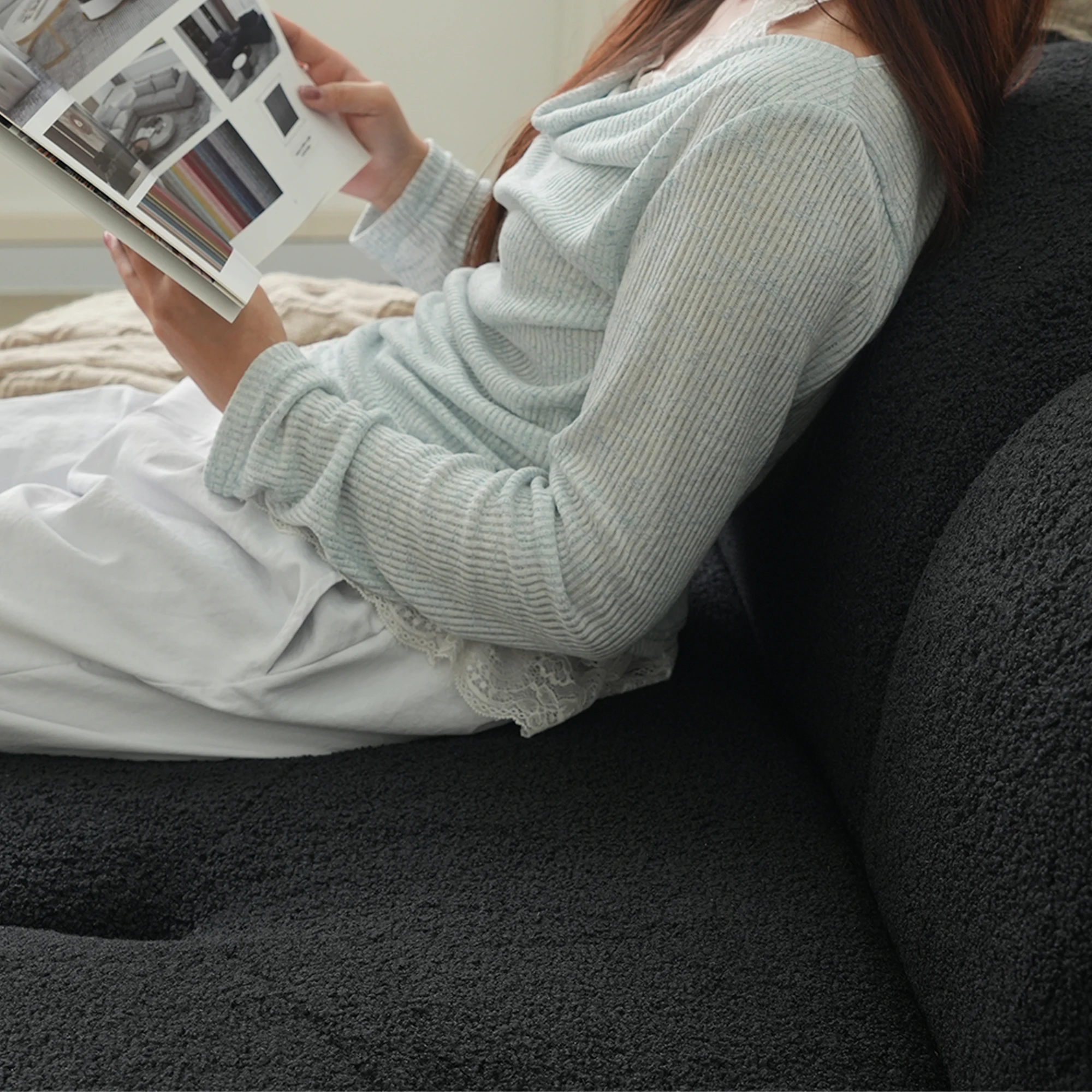 Sdorens Modern Cloud Shaped Couches for Living Room Comfy Upholstered Cloud Shaped Leisure Sofa Couch for Bedroom Apartment