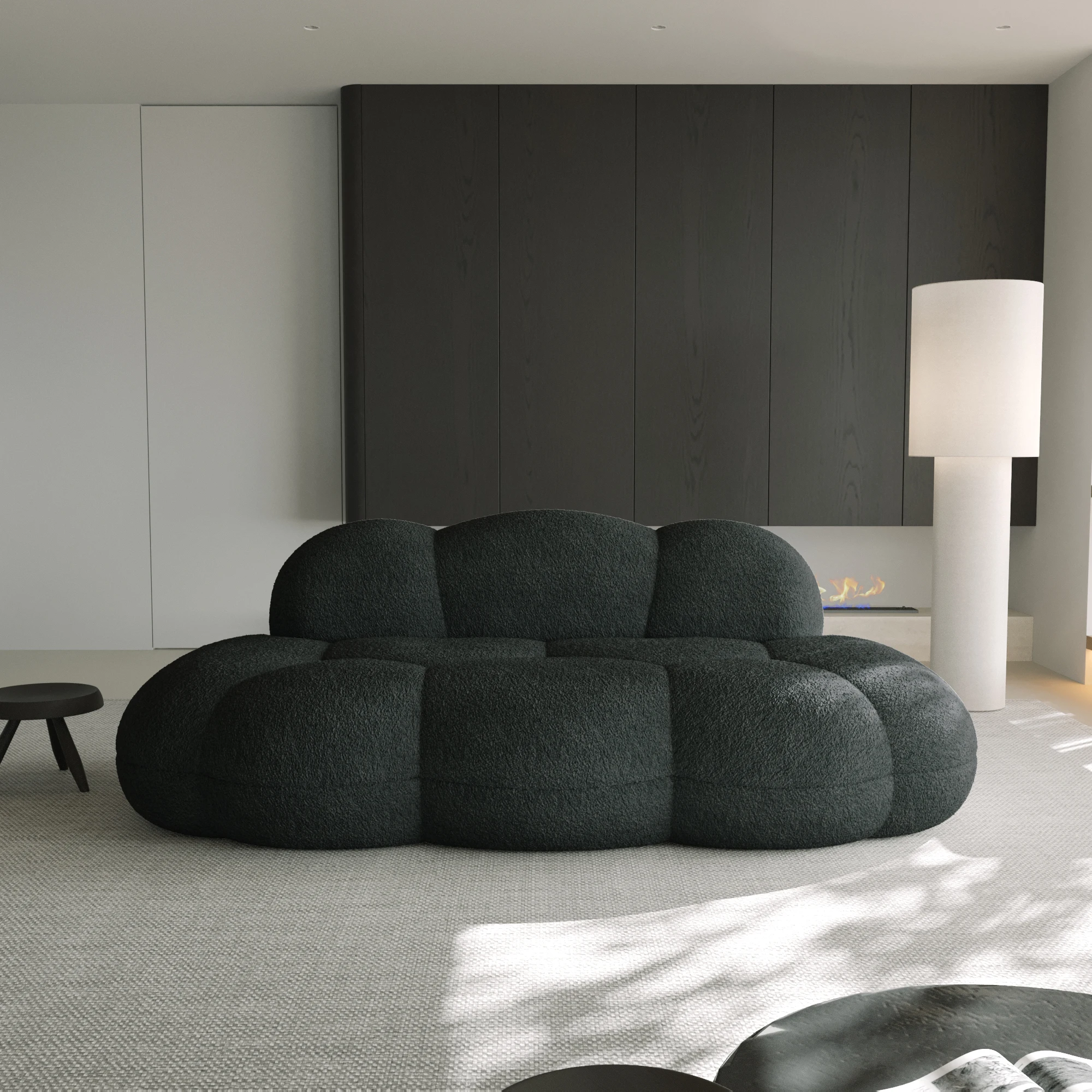 Sdorens Modern Cloud Shaped Couches for Living Room Comfy Upholstered Cloud Shaped Leisure Sofa Couch for Bedroom Apartment