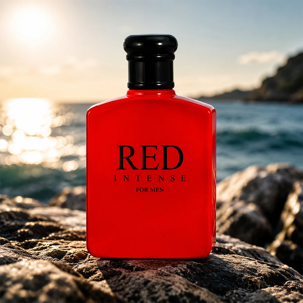 3.4fl Oz Red Intense Eau De Toilette for Men, Fruity Note, Cranberry, Grapefruit & Italian Lemon | Perfect Holiday Gift