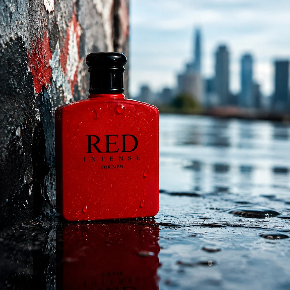 3.4fl Oz Red Intense Eau De Toilette for Men, Fruity Note, Cranberry, Grapefruit & Italian Lemon | Perfect Holiday Gift