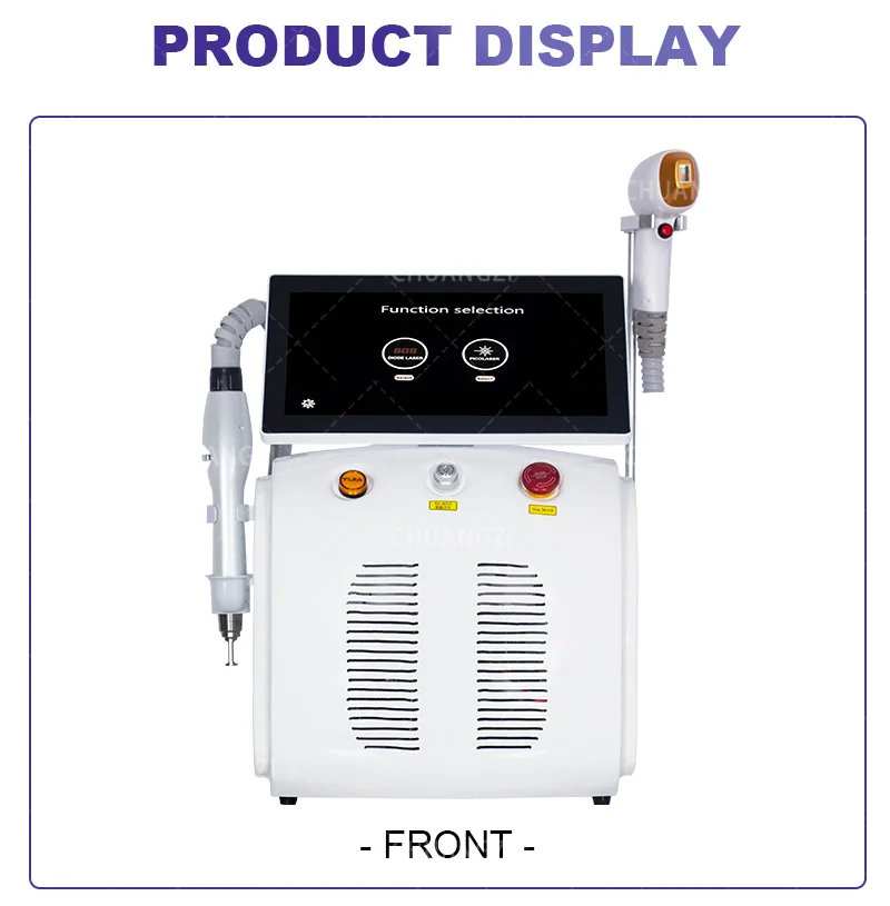 2-In-1 Soprano Diode Picosecond Lase Machine Permanent Ice-Point Hair Removal 755 808 1064nm 4 Wavelengths CE