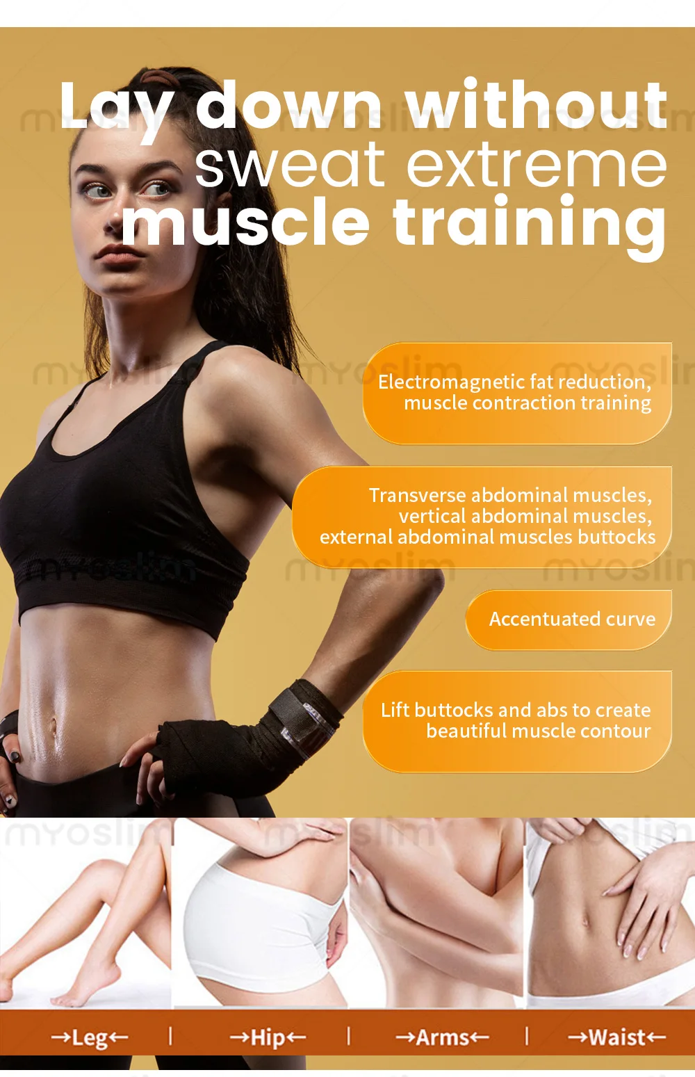 MYOslime Sculpting Weight Lose Machine EMS Stimulater Slim Muscle Body Sculpt Removal Butt Build For Salon Nova