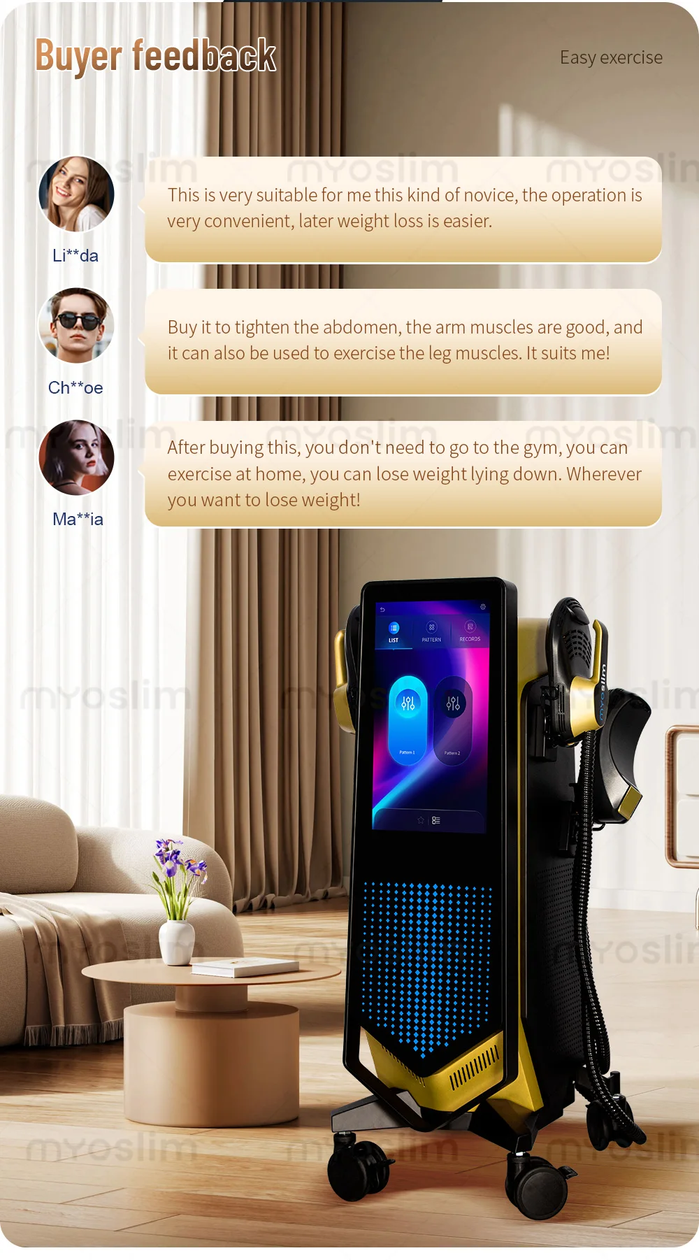 MYOslime Sculpting Weight Lose Machine EMS Stimulater Slim Muscle Body Sculpt Removal Butt Build For Salon Nova