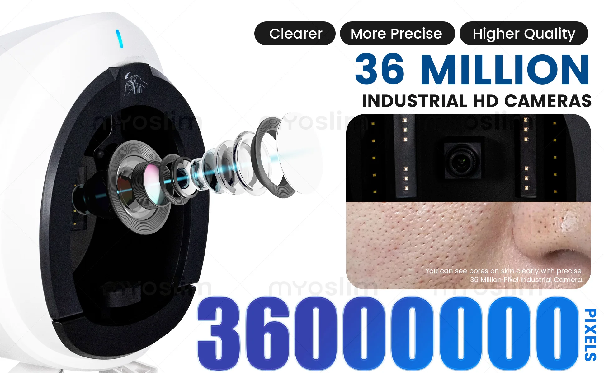 Portable Q1 Skin Care Facial Analyzer Machine Magic Mirror Face Camera Test Detector - Portable Skincare Testing Device