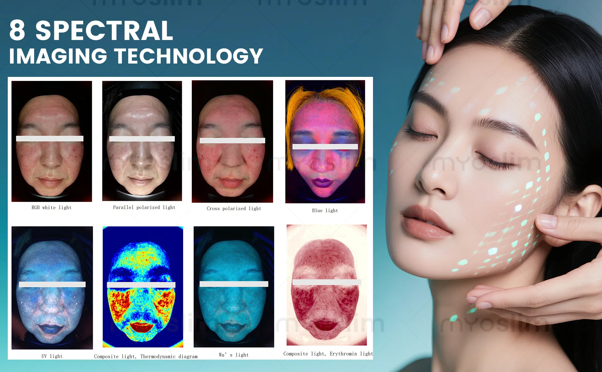Portable Q1 Skin Care Facial Analyzer Machine Magic Mirror Face Camera Test Detector - Portable Skincare Testing Device