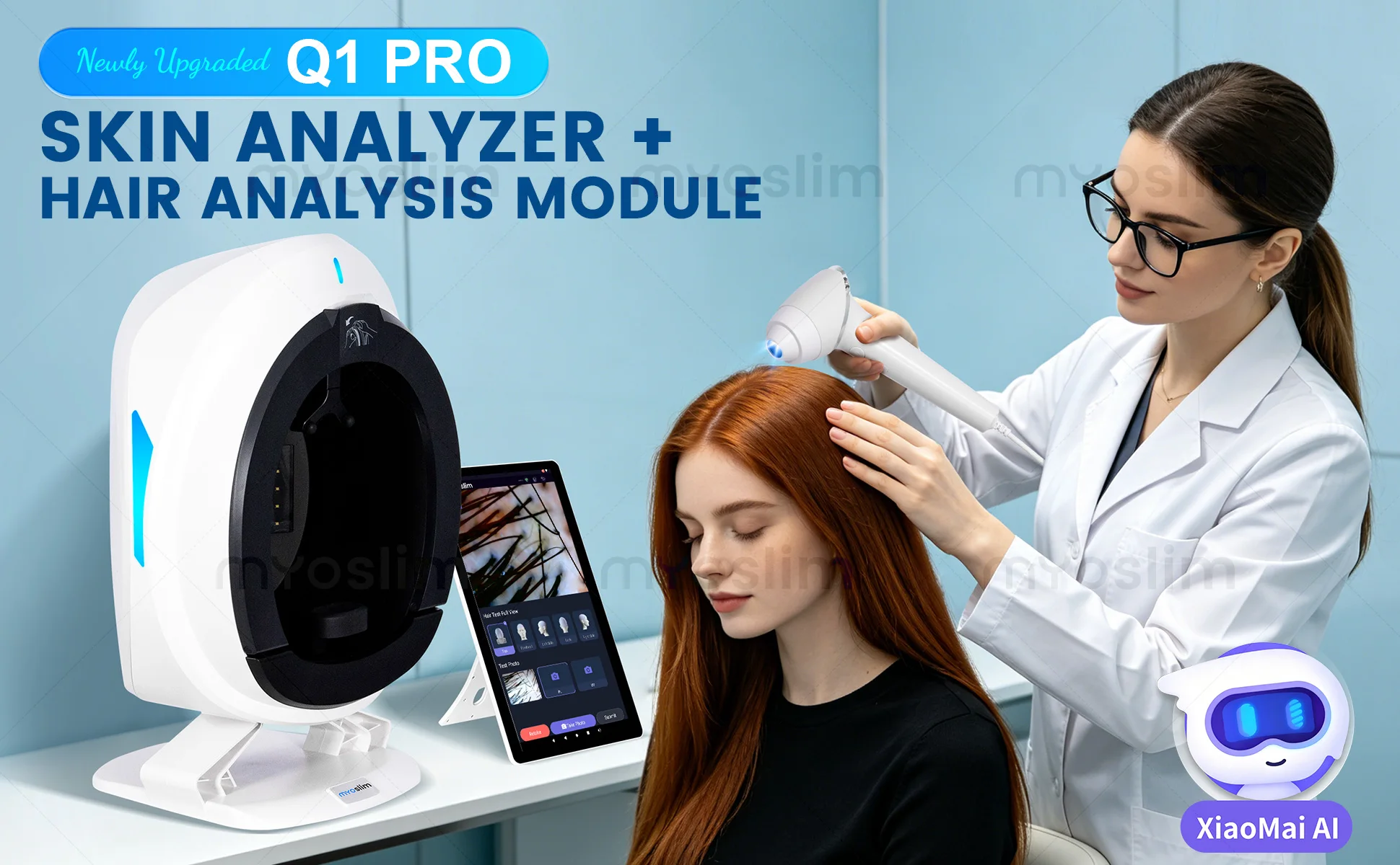 Portable Q1 Skin Care Facial Analyzer Machine Magic Mirror Face Camera Test Detector - Portable Skincare Testing Device