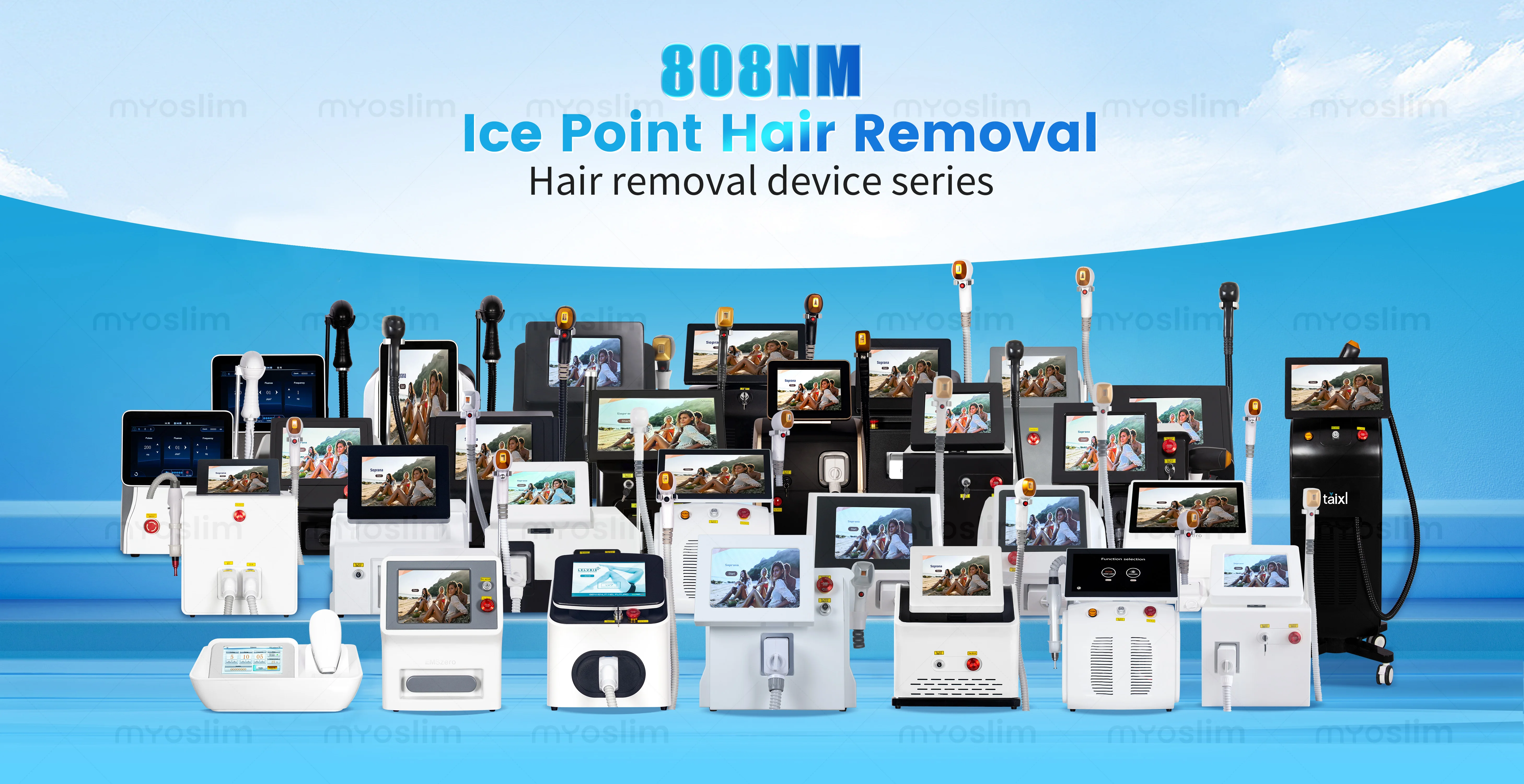 7000W 4in1 Soprano Titanium Ice Platinum Diode Laser 4 Wavelength ND:YAG RF IPL OPT Machine Painless Hair Removal Machine