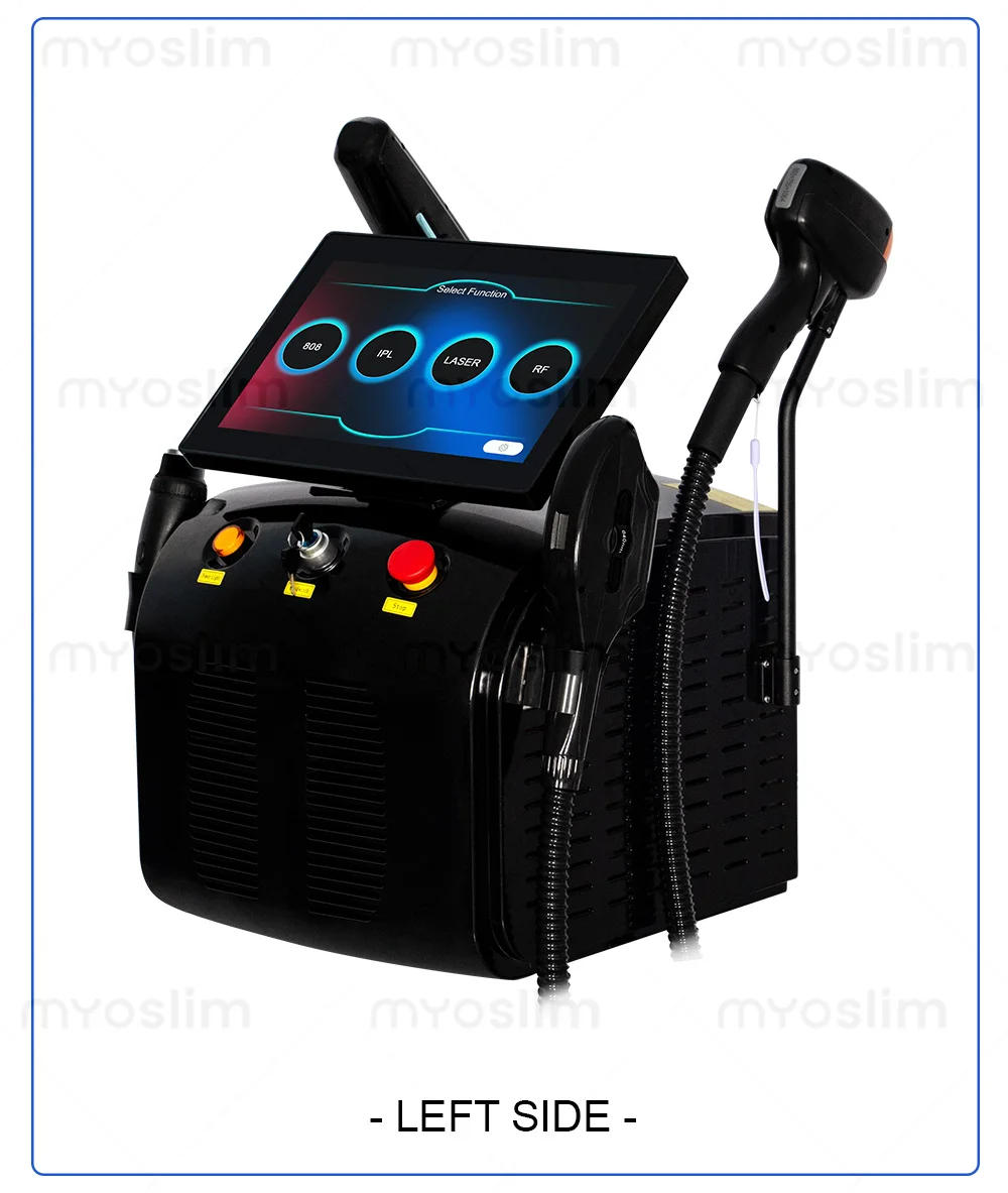 7000W 4in1 Soprano Titanium Ice Platinum Diode Laser 4 Wavelength ND:YAG RF IPL OPT Machine Painless Hair Removal Machine