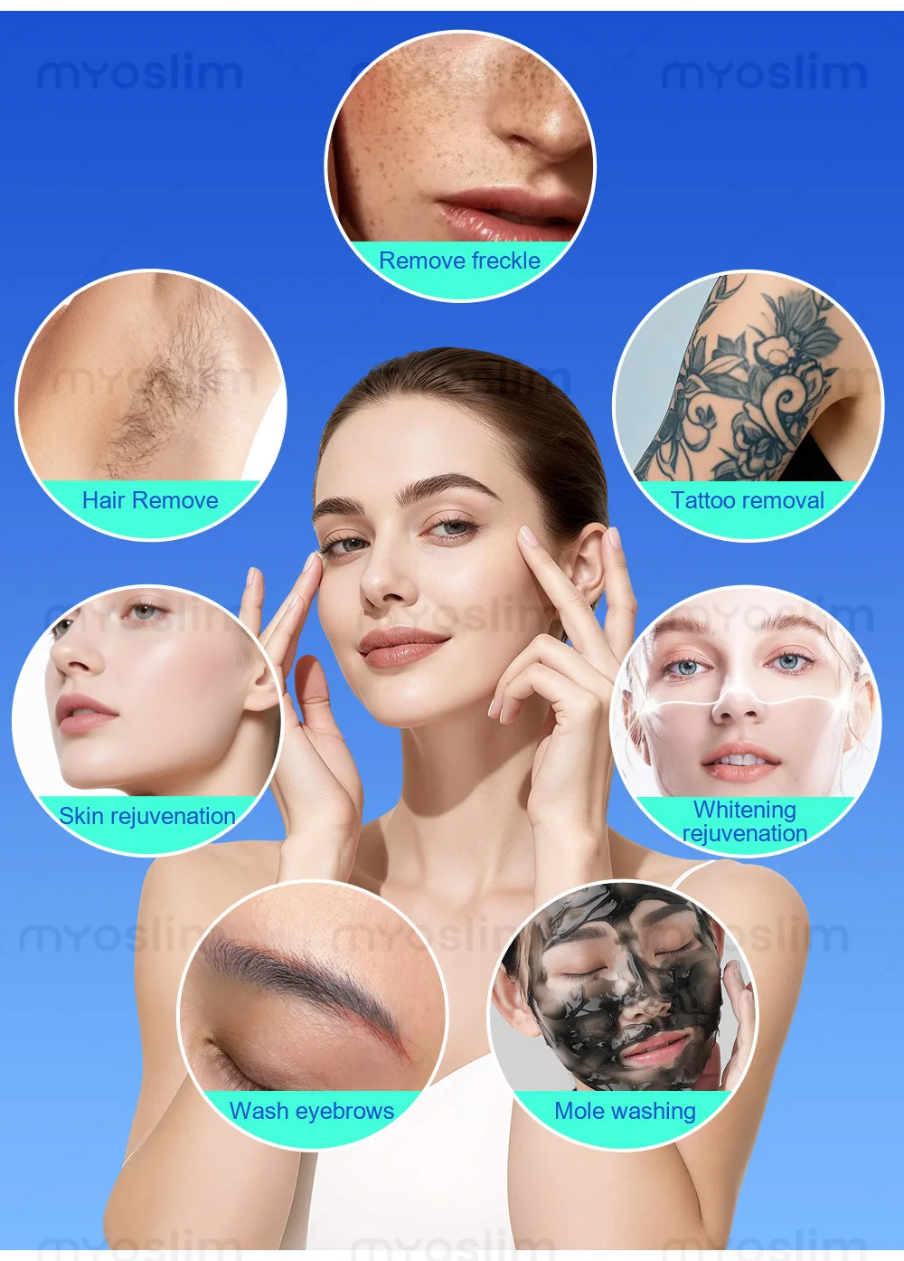 7000W 4in1 Soprano Titanium Ice Platinum Diode Laser 4 Wavelength ND:YAG RF IPL OPT Machine Painless Hair Removal Machine