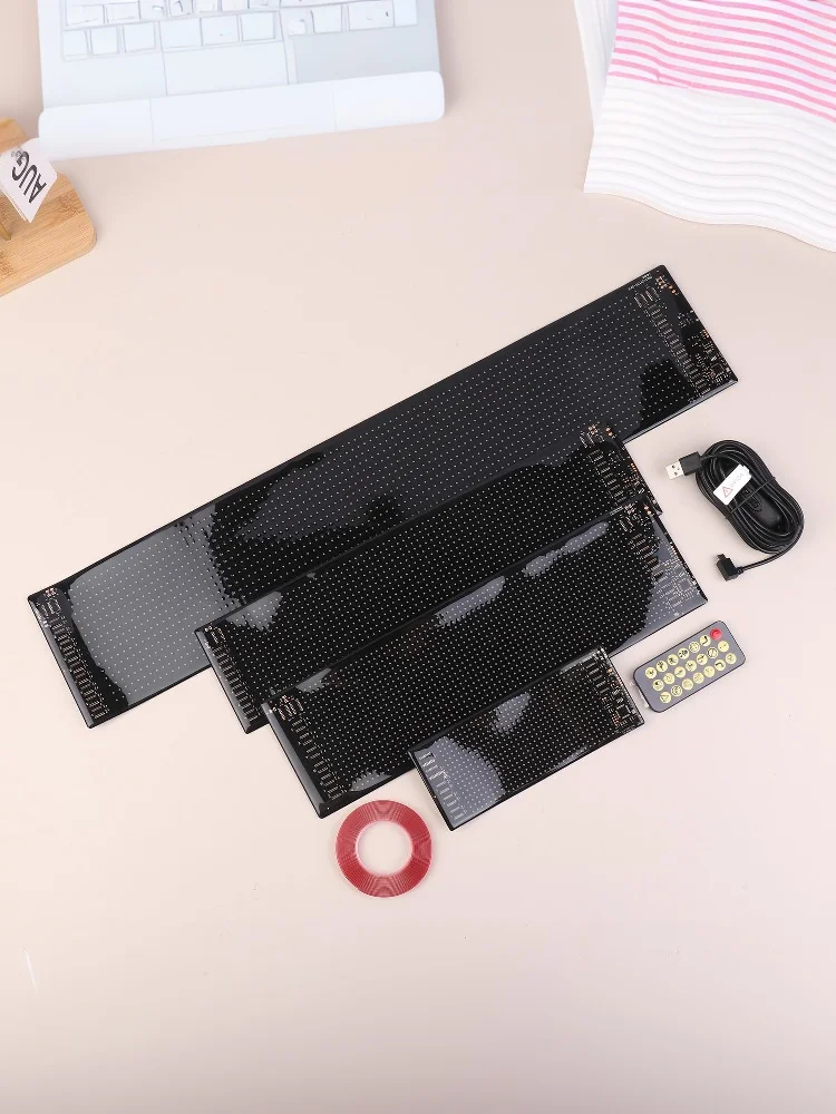 LED Matrix Pixel Panel  Scrolling Bright Advertising LED Signs  Flexible USB 5V LED Car Sign Bluetooth App Control
