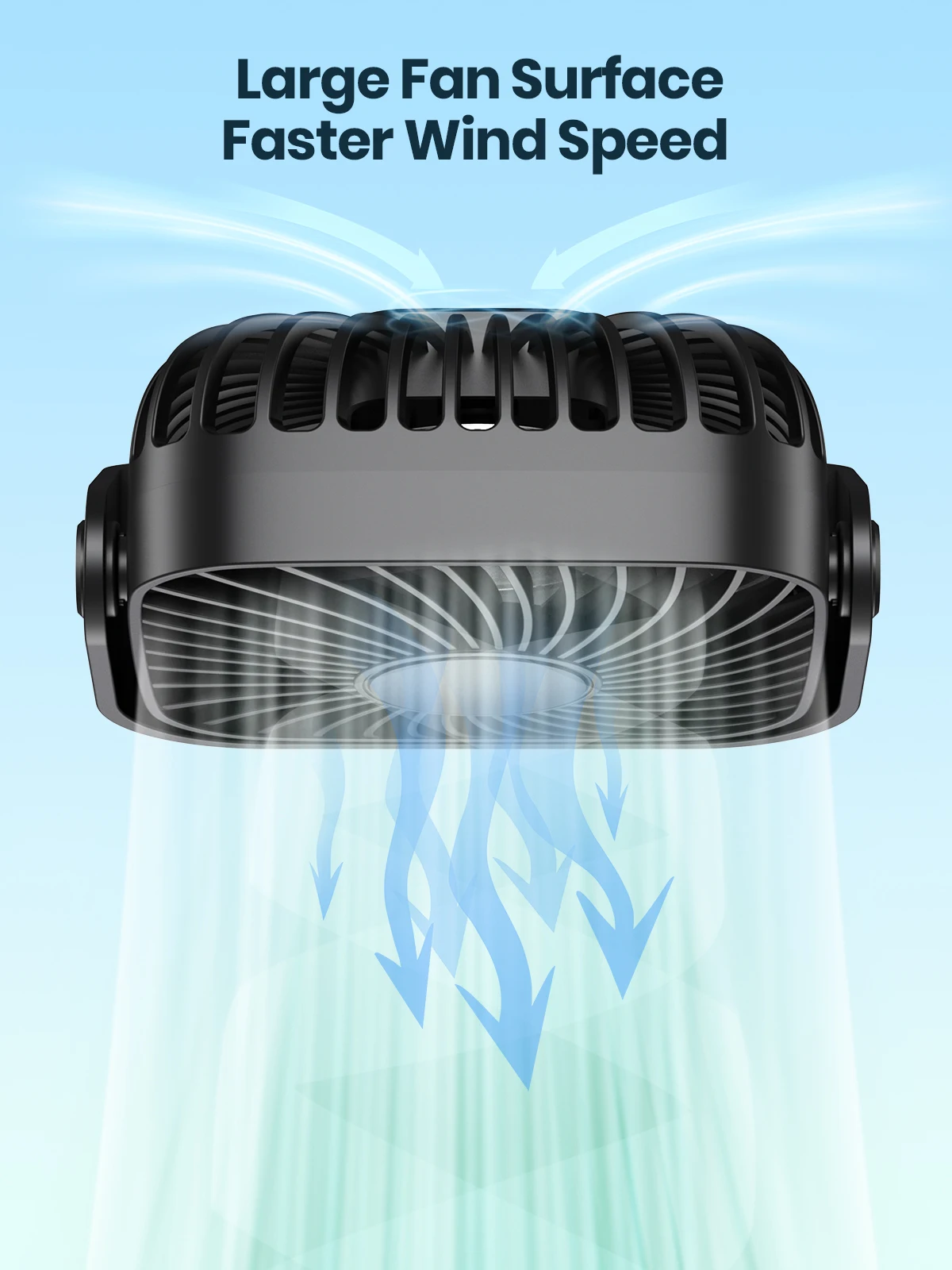 4Inch USB Mini Portable Fan for Camping,3 Speeds Quiet Desk Table Personal Fan,360°Adjustment Standing Fans for Room Home