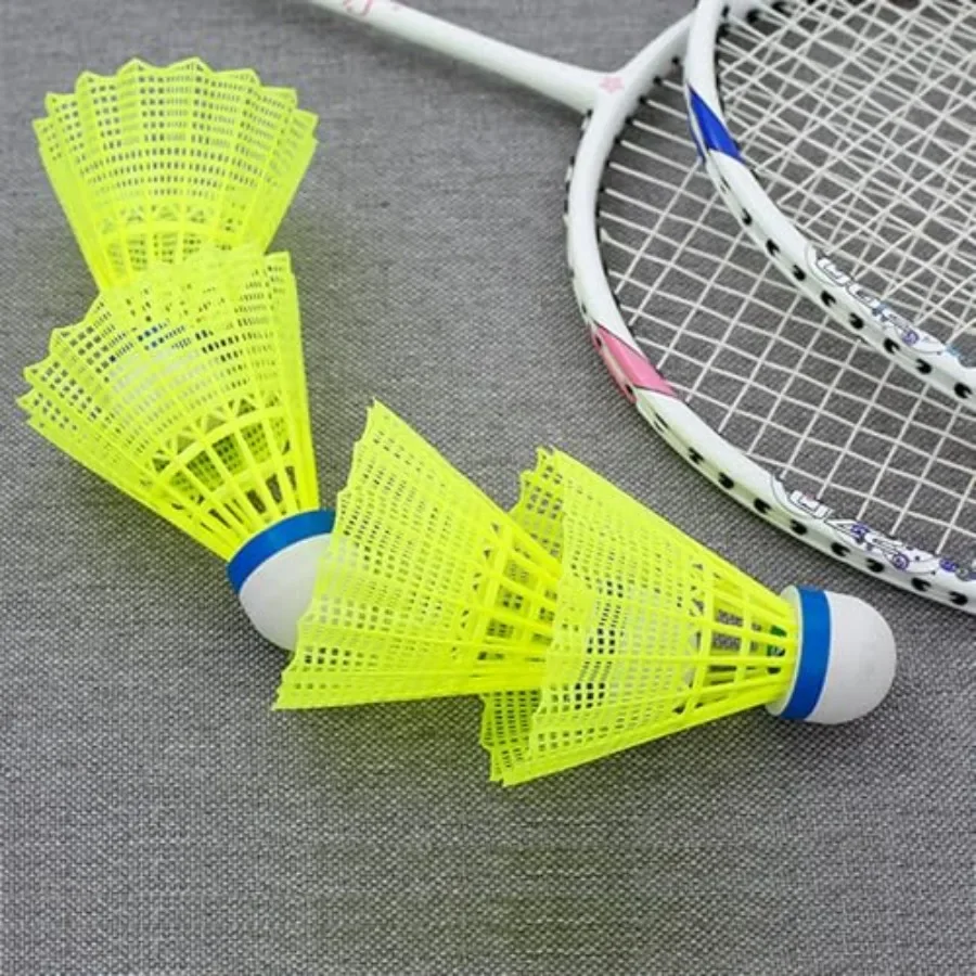 Goose Feather Badminton Shuttlecocks, 12 Pack Nylon Feather Badminton Birdies-Hight Speed Training Birdie Ball for Indoor and O