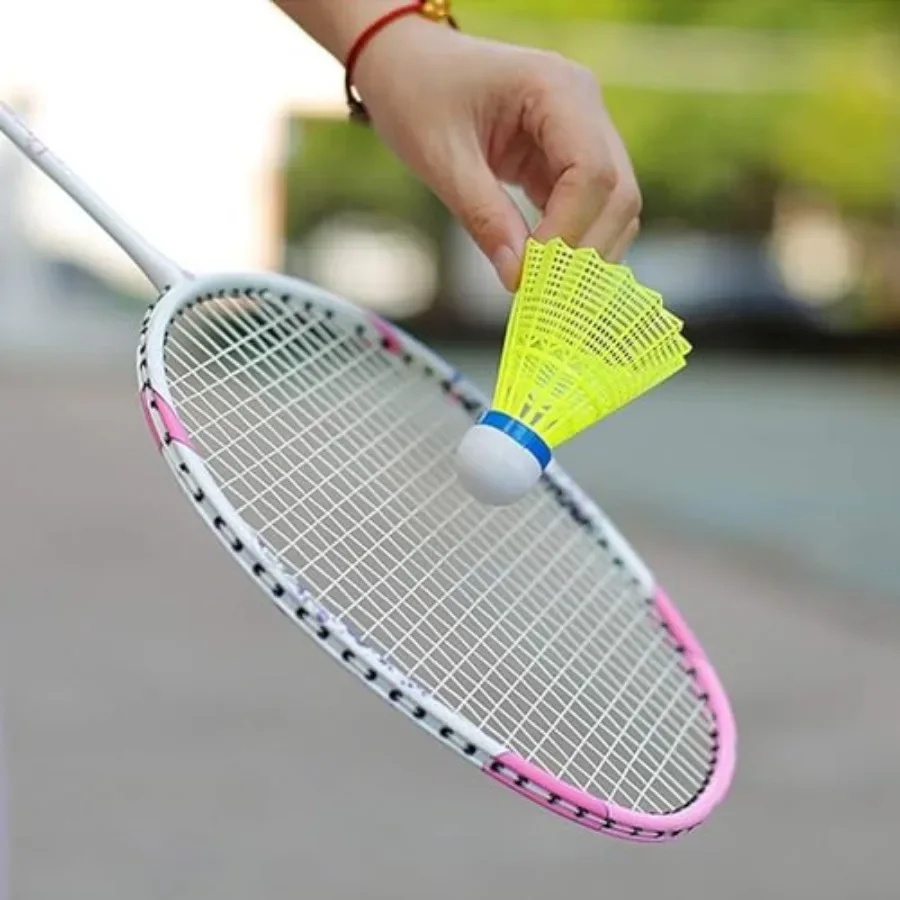 Goose Feather Badminton Shuttlecocks, 12 Pack Nylon Feather Badminton Birdies-Hight Speed Training Birdie Ball for Indoor and O