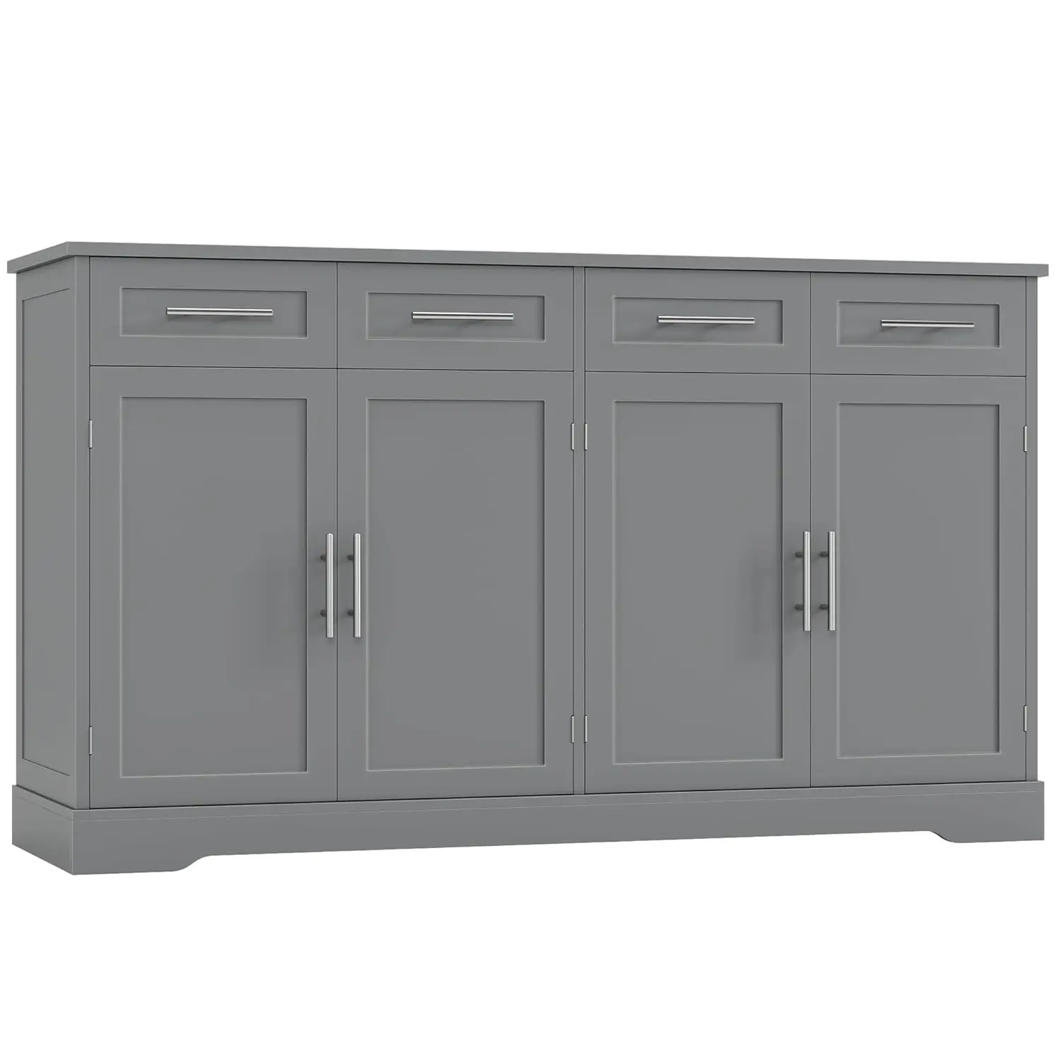 60" Large Buffet Sideboard with Storage, 36" Tall Kitchen Buffet Storage Cabinet with 4 Drawers, Modern Coffee Bar, Customized