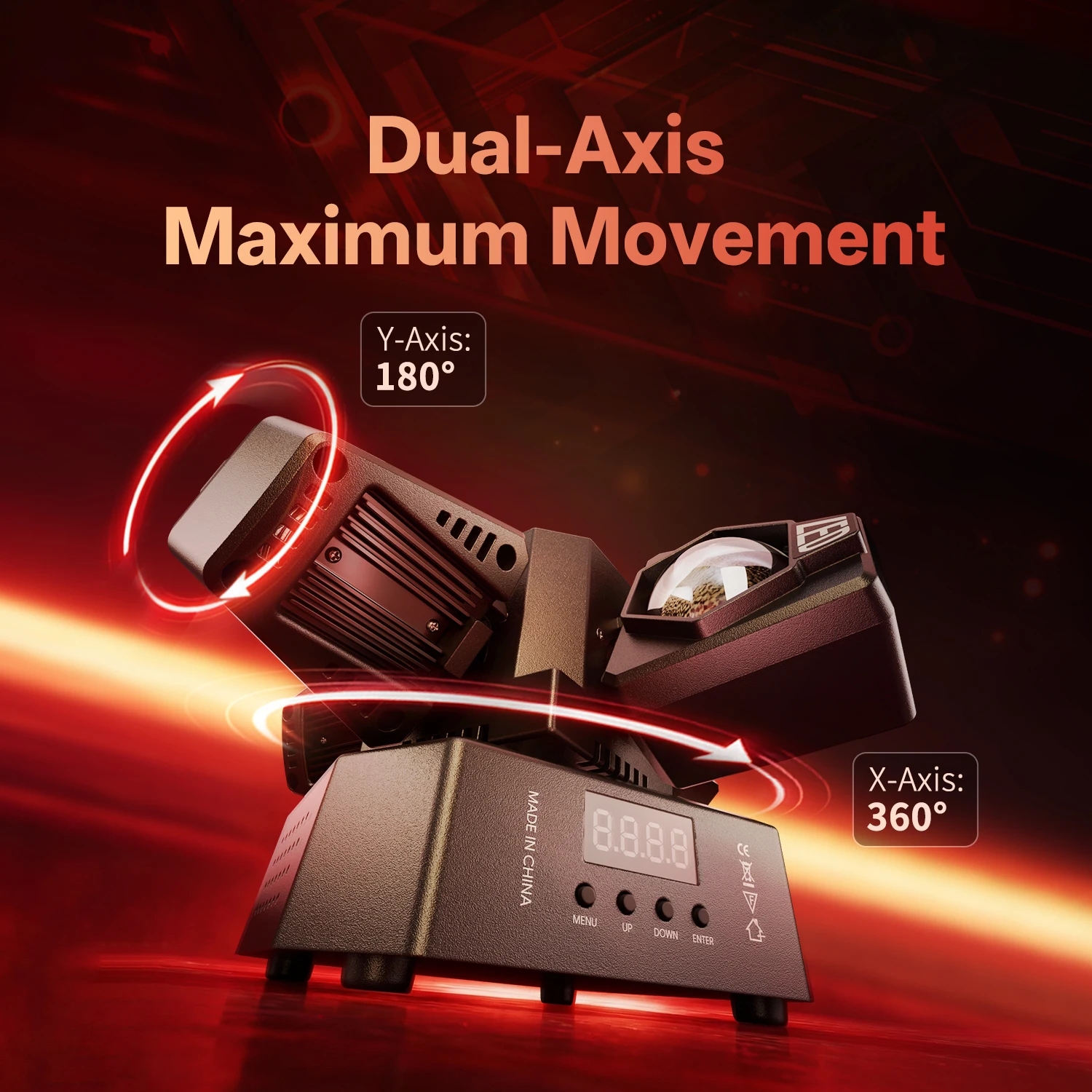 Datewink 70W RGBW 4-Arm Moving Head Light Beam Magic Ball Stage Lights Strobe Effect Remote DMX512 For DJ Disco Nightclub Party