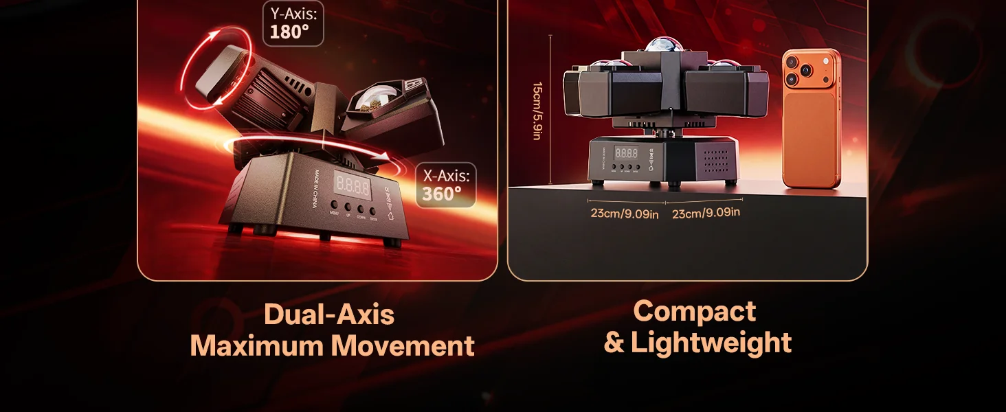 Datewink 70W RGBW 4-Arm Moving Head Light Beam Magic Ball Stage Lights Strobe Effect Remote DMX512 For DJ Disco Nightclub Party