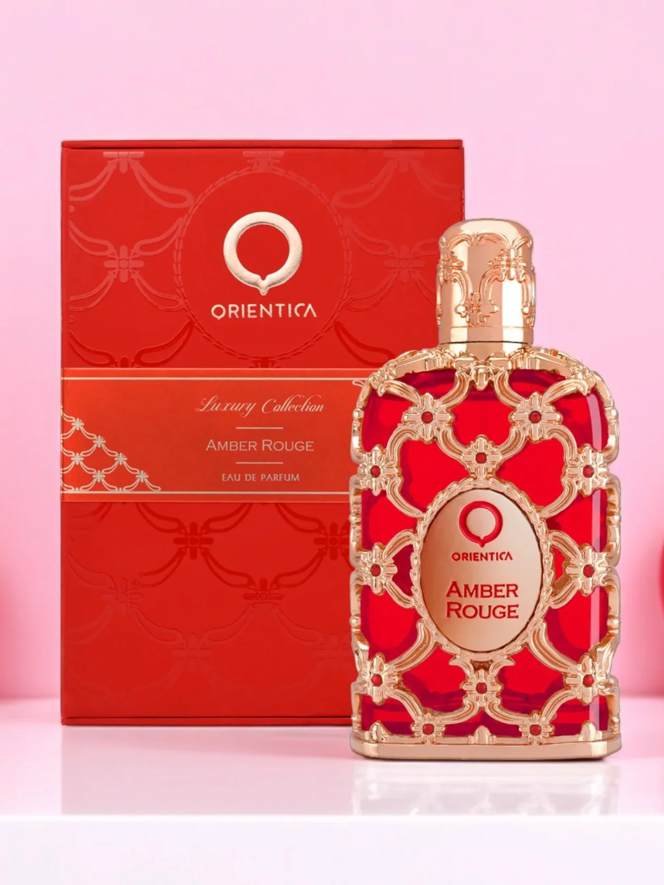 NOTICE DISCONTINUED NO RESTOCK AVAILABLE PLEASE DO NOT PLACE ORDER OUT OF STOCK ORDERS WILL NOT BE SHIPPED Orientica Amber Rouge 80ml EDP Unisex Perfume Sweet Saffron Amber Long Lasting Luxury Fragrance