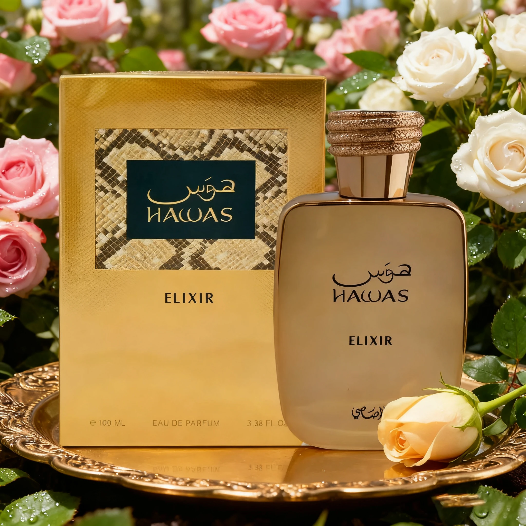 Hawas Elixir perfume 3.4 oz., 100 ml, strong wood ebony tone, full of calm and luxury aur.a