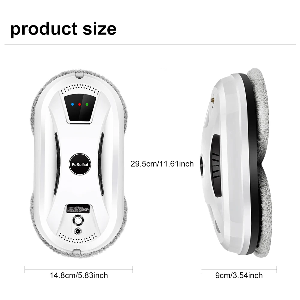 PuRuiKai Ultra Thin Robot Vacuum Cleaner Window Cleaning Robot Window Electric Glass Limpiacristales Remote Control For Home
