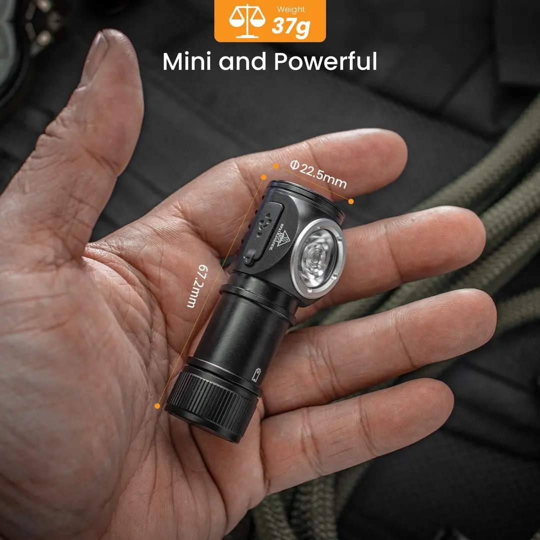 SOFIRN HS10 Headlamp 90CRI LED 1100lm USB C Rechargeable 16340 Mini Flashlight with Magnet Tail Cap Portable Head Torch