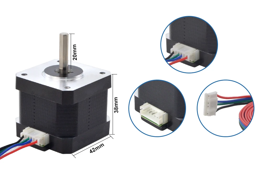 STEPPERONLINE Nema 17 Stepper Motor 38mm 42 Motor 42Ncm 1.5A Nema17 Stepper 4-lead for CNC 3D Printer XYZ