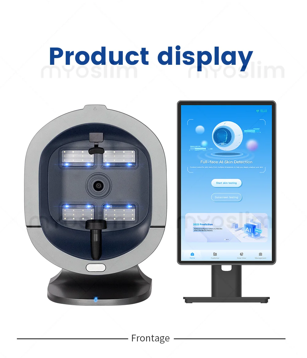 21.5 Inch X5 Facial Skin Analyzer 3D AI Hair Analysis Machine 8 Light Spectrum Skin Analysis Scanner For Business Beauty Care