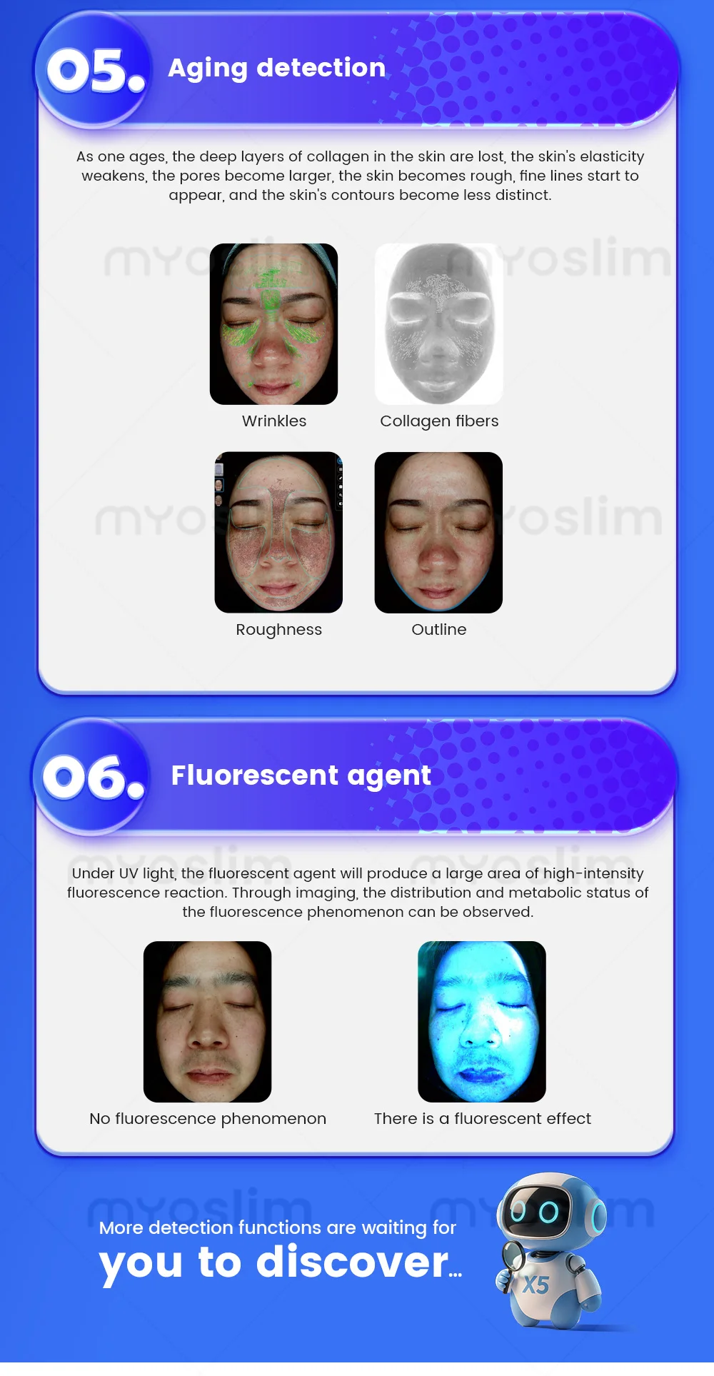 21.5 Inch X5 Facial Skin Analyzer 3D AI Hair Analysis Machine 8 Light Spectrum Skin Analysis Scanner For Business Beauty Care