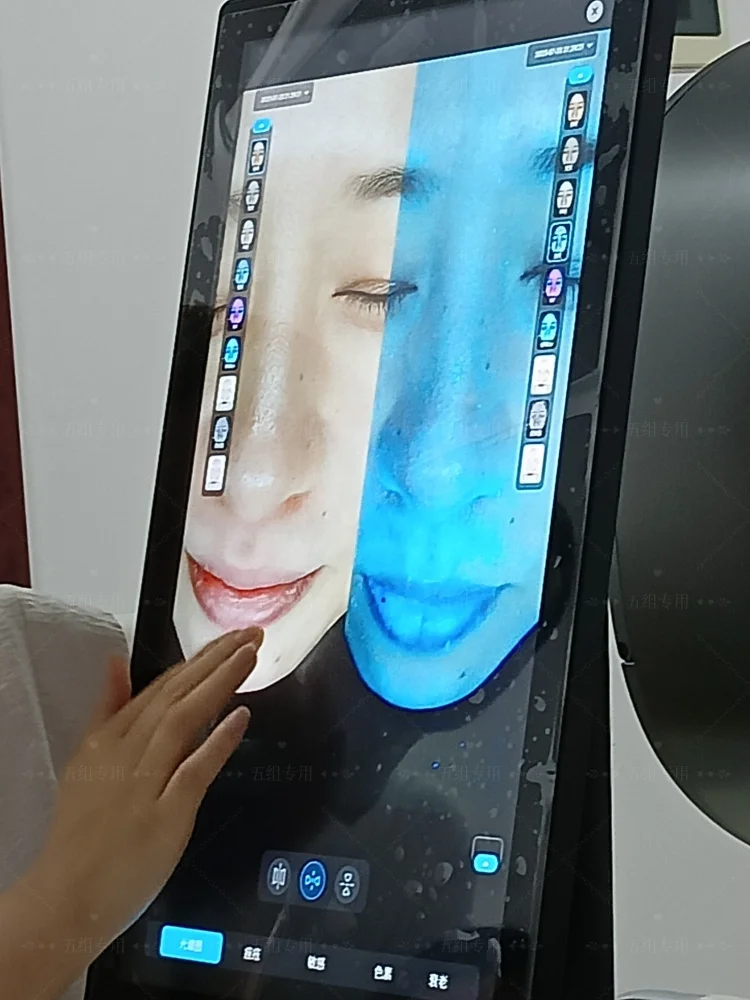 21.5 Inch X5 Facial Skin Analyzer 3D AI Hair Analysis Machine 8 Light Spectrum Skin Analysis Scanner For Business Beauty Care