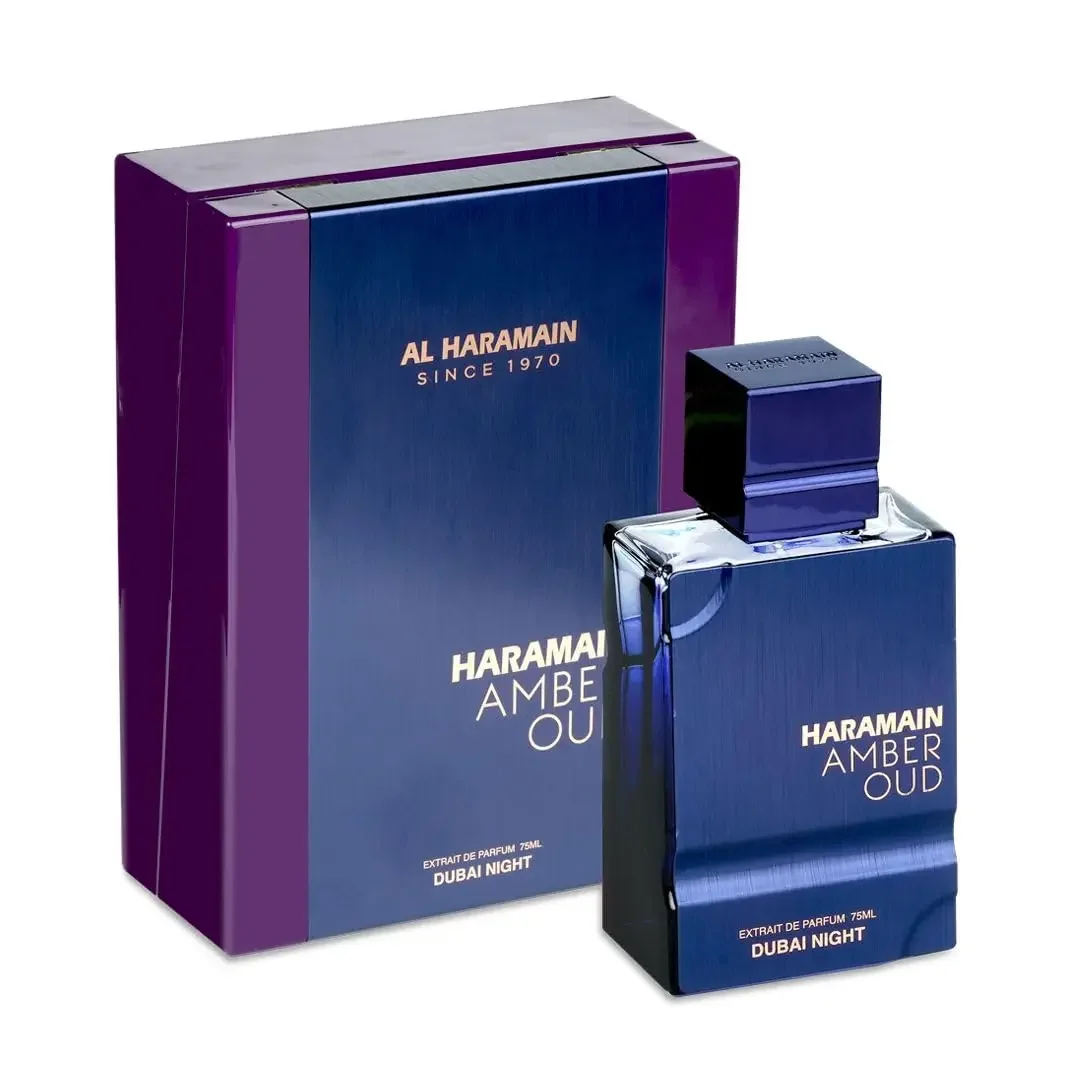 Al Ha-ra-main Amber Oud Dubai Night EDP 100ML Unisex, Premium Arabian Perfume with Oud & Saffron, Long-Lasting Evening Fragrance