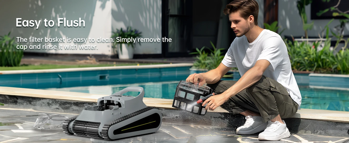 (2026 New) Seauto Crab Pro Cordless Robotic Cleaner, for Inground Pools up to 2000 Sq.ft, All and Waterline Cleaning Vacuum
