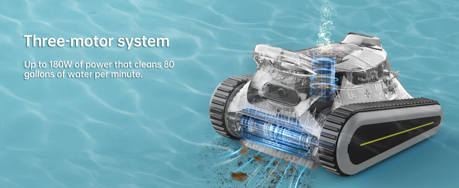 (2026 New) Seauto Crab Pro Cordless Robotic Cleaner, for Inground Pools up to 2000 Sq.ft, All and Waterline Cleaning Vacuum