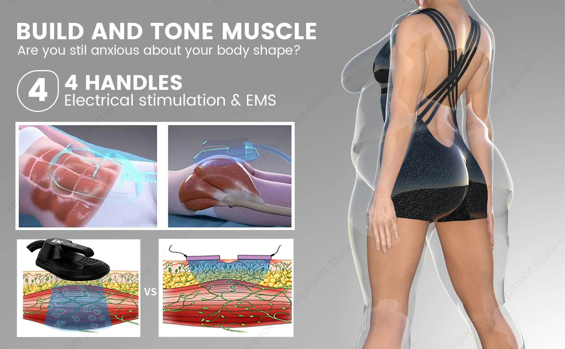 HIEMT EMSZERO RF High Intensity EVibration Pulse Electromagnetic Body Shaping Professional Muscle Growth And Fat Burning Machin